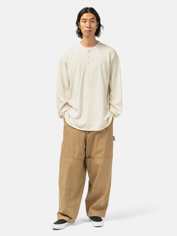 blurhms Cotton Serge Work Pants Khaki Beige, Pants