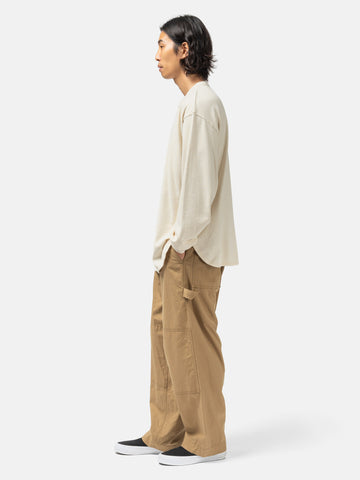 blurhms Cotton Serge Work Pants Khaki Beige, Pants