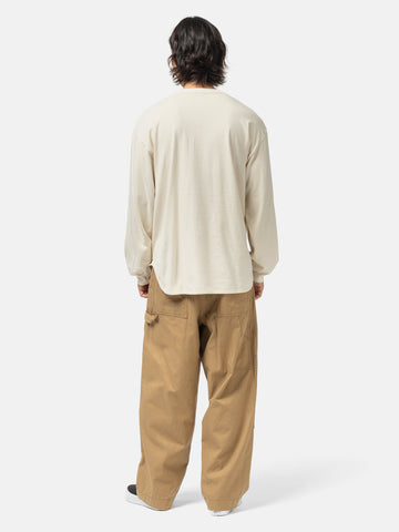 blurhms Cotton Serge Work Pants Khaki Beige, Pants