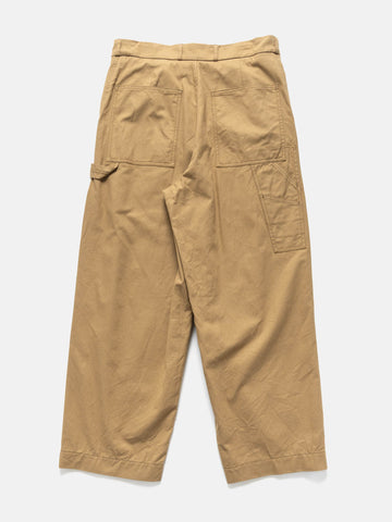 blurhms Cotton Serge Work Pants Khaki Beige, Pants