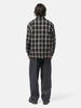 blurhms Silk/Cotton Plaid Military Shirt Black x Ivory, Shirts