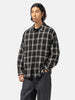 blurhms Silk/Cotton Plaid Military Shirt Black x Ivory, Shirts