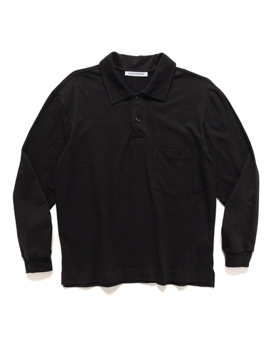 Body Of Work Clove Long Sleeve Pocket Polo Black/Loam Brown, Shirts