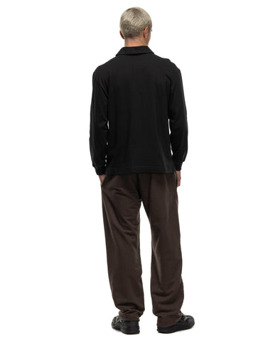 Body Of Work Clove Long Sleeve Pocket Polo Black/Loam Brown, Shirts