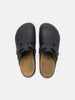 Birkenstock Boston Rugged Oiled Leather Black, Mules