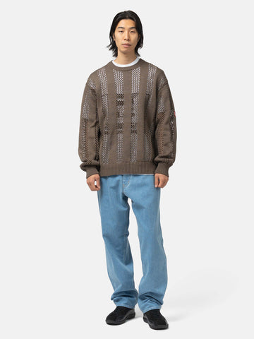 CAV EMPT Cotton Wale Stripe Knit Khaki, Sweaters