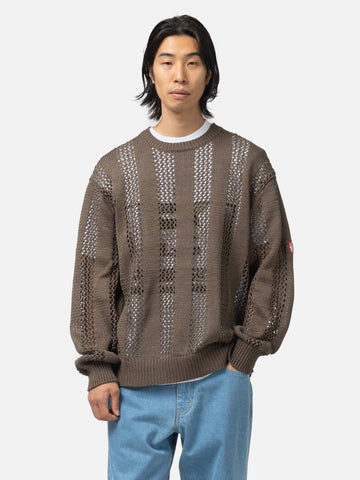 CAV EMPT Cotton Wale Stripe Knit Khaki, Sweaters