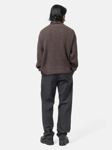 CAV EMPT Loose Neck Cotton Rib Knit Charcoal, Sweaters