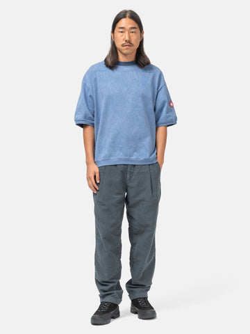 CAV EMPT Overdye Cotton Jersey Short Sleeve Crew Neck Navy, Sweaters