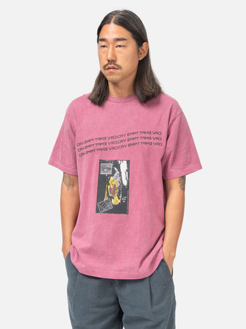 CAV EMPT Overdye Rhetorical Operations T Burgundy, T-Shirts