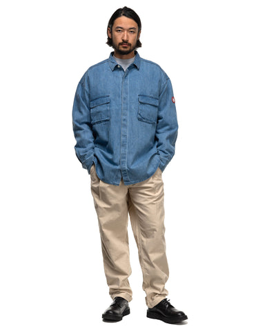 CAV EMPT Bleached Denim Big Shirt Indigo, Shirts