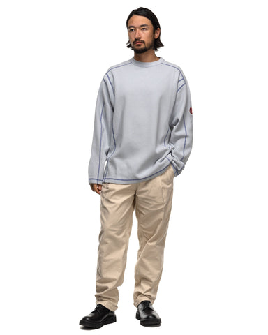 CAV EMPT Crew Neck Double Knit Long Sleeve Grey, Sweaters