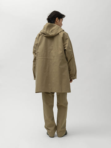 Cale Cotton Gabardine Nidom Coat Beige, Coats