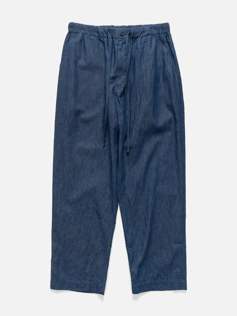 Cale Cotton-Linen-Ramie Denim Pant Blue, Pants