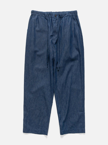Cale Cotton-Linen-Ramie Denim Pant Blue, Pants