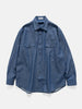Cale Cotton-Linen-Ramie Denim Shirt Blue, Shirts