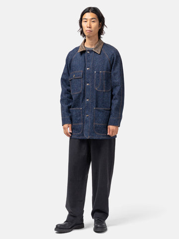 Cale Cotton Silk Denim Jacket Blue, Jackets