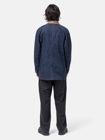 Cale Cotton Silk Denim Jacket Blue, Jackets