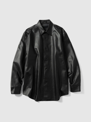 Cale Lamb Leather Shirt Black, Shirts