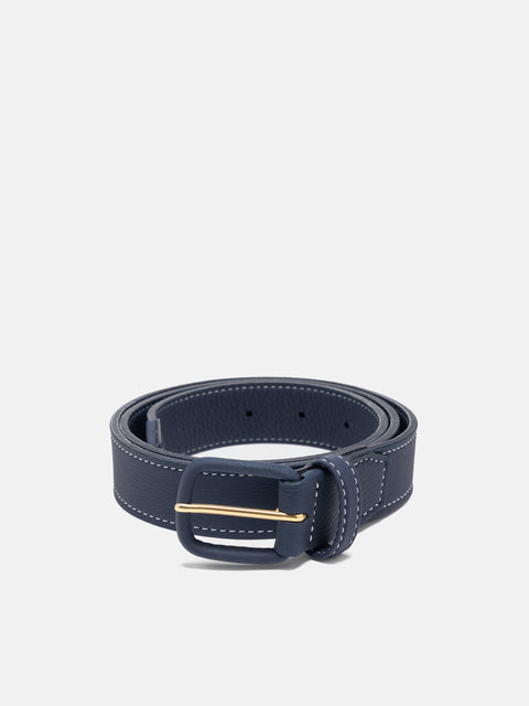 Cale Leather Belt Blue, Belts
