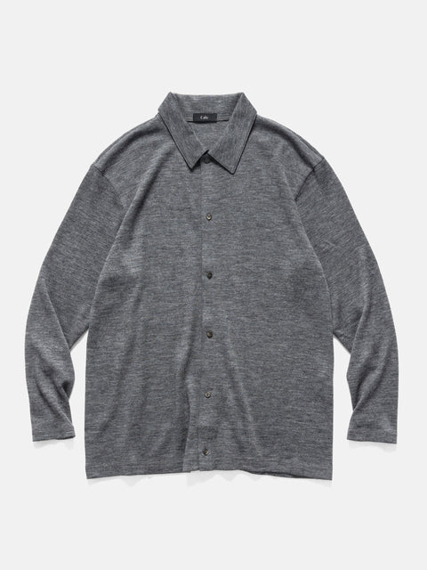 Cale Royal Alpaca Longsleeve Polo Shirt Gray, T-Shirts