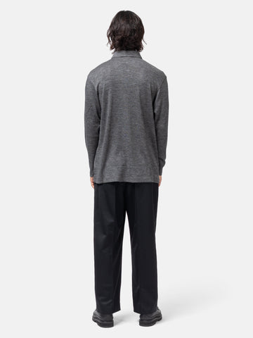 Cale Royal Alpaca Longsleeve Polo Shirt Gray, T-Shirts