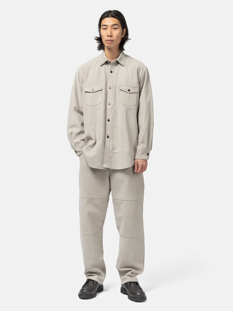 Cale Sheep Suede Light Shirt Grey, Shirts