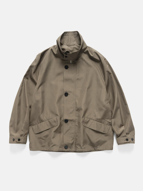 Cale Silk Plain Weave Jacket Khaki, Jackets