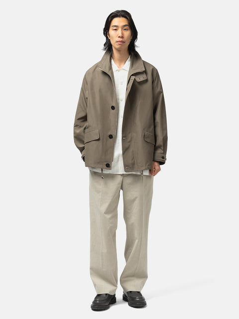 Cale Silk Plain Weave Jacket Khaki, Jackets