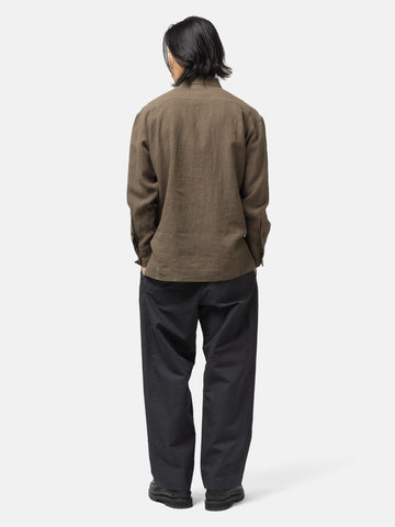 Cale Water Twisted Linen LS Shirt Brown, Shirts