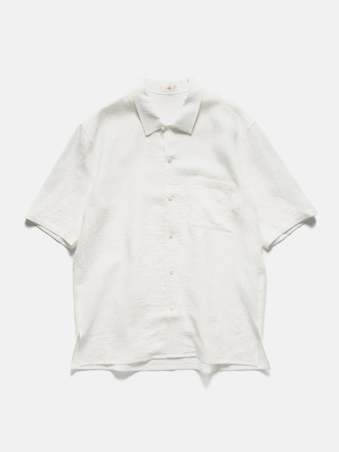 Cale Water Twisted Linen SS Shirt White, Shirts