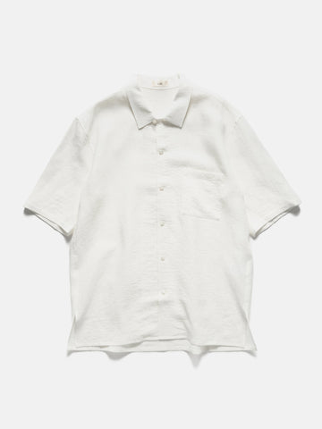 Cale Water Twisted Linen SS Shirt White, Shirts