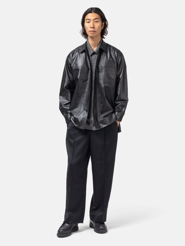 Cale Wool Doeskin Pant Black, Trousers