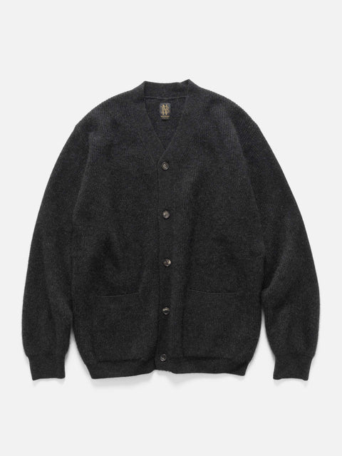 Batoner Cashmere Fox V Cardigan Charcoal, Cardigans