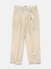CAV EMPT Brushed Soft Cotton One Tuck Pants Beige, Trousers