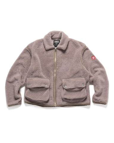 CAV EMPT Collared Boa Zip Up Khaki, Outerwear