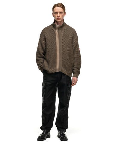 CAV EMPT Cotton Zip Up Knit Khaki, Sweaters