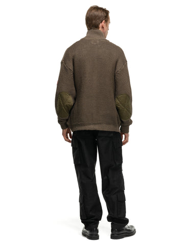 CAV EMPT Cotton Zip Up Knit Khaki, Sweaters