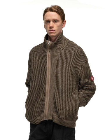 CAV EMPT Cotton Zip Up Knit Khaki, Sweaters