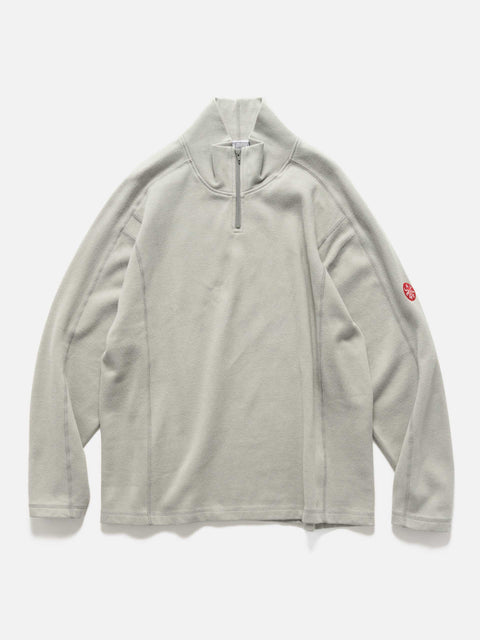CAV EMPT DBL Knit Half Zip Long Sleeve Khaki, Sweaters