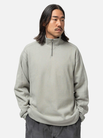 CAV EMPT DBL Knit Half Zip Long Sleeve Khaki, Sweaters