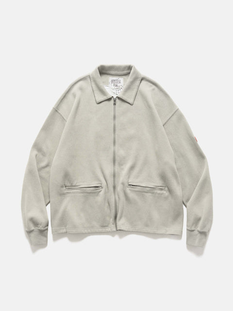CAV EMPT DBL Knit Collared Zip Up Khaki, Sweaters