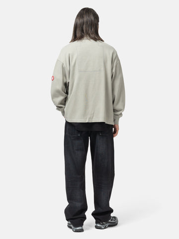 CAV EMPT DBL Knit Collared Zip Up Khaki, Sweaters