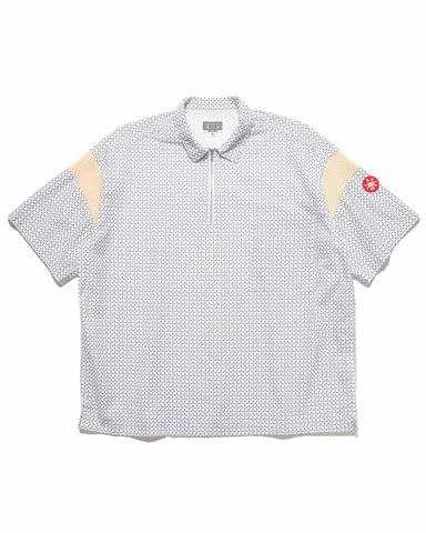 Half Zip Control Short Sleeve Shirt White - HAVEN