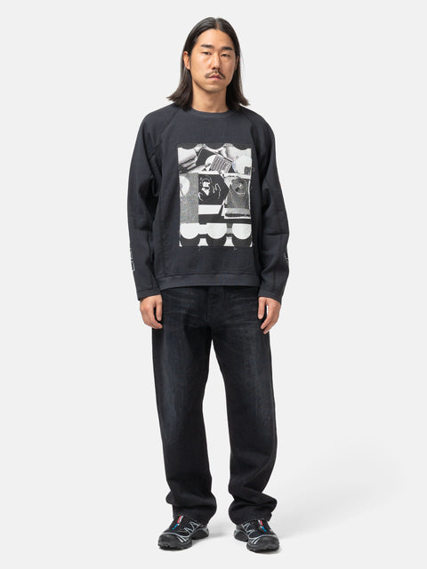 CAV EMPT MD P2P Raglan Long Sleeve Charcoal, T-Shirts