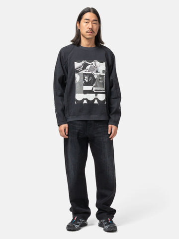 CAV EMPT MD P2P Raglan Long Sleeve Charcoal, T-Shirts