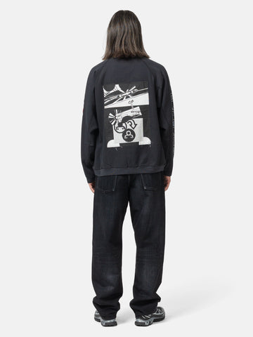 CAV EMPT MD P2P Raglan Long Sleeve Charcoal, T-Shirts