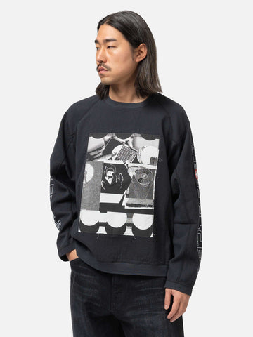 CAV EMPT MD P2P Raglan Long Sleeve Charcoal, T-Shirts