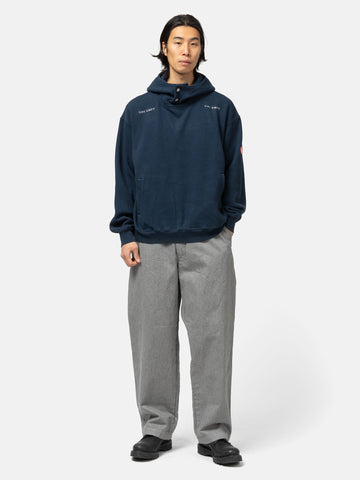 CAV EMPT Neck Snap DBL Knit Hoody Navy, Hoodies