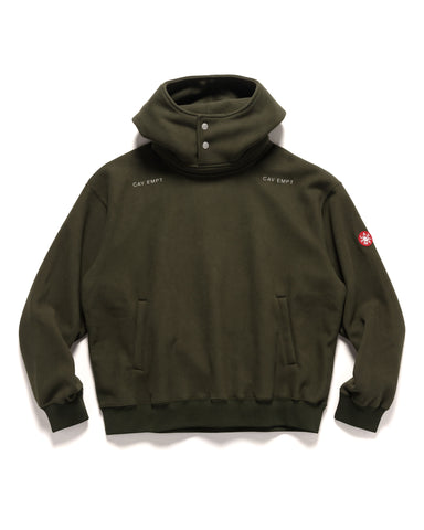 CAV EMPT Neck Snap Fleece Hoody Green, Sweaters